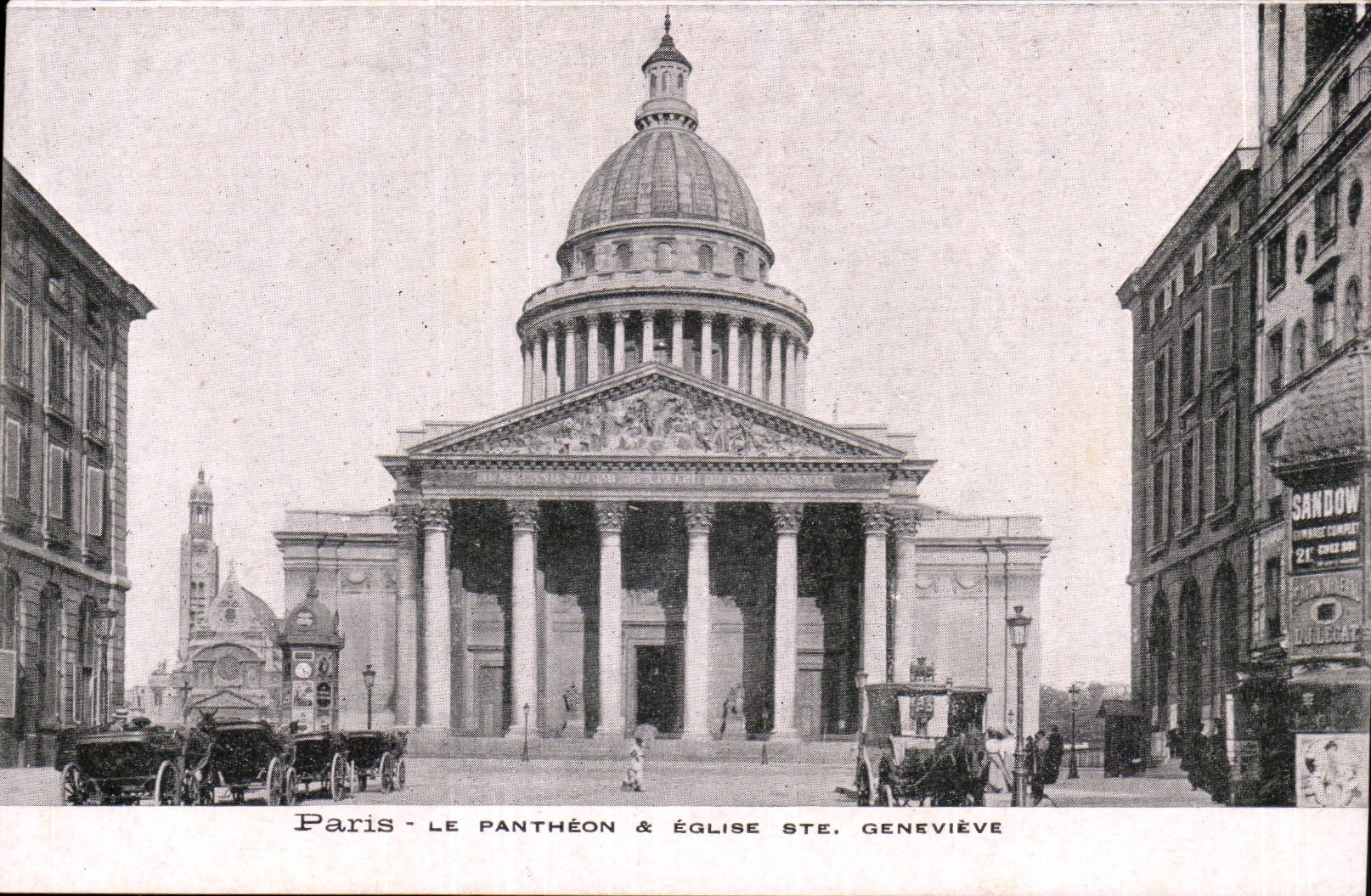 Paris the Pantheon and Eglise co Genevieve - CPA