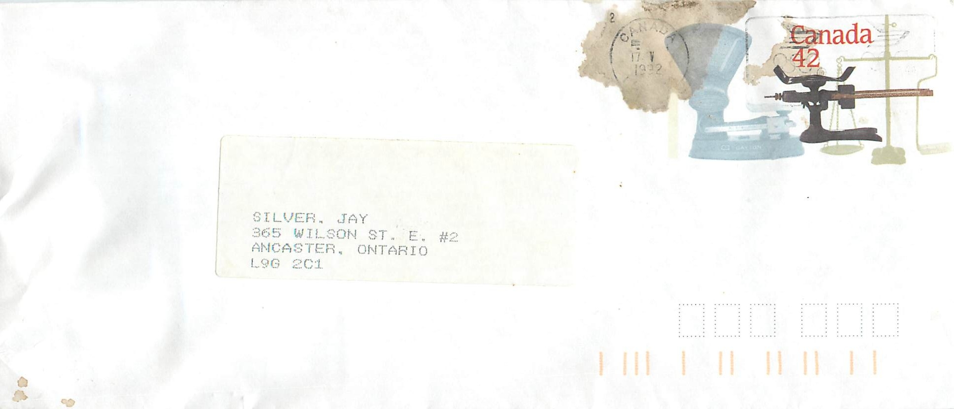 Entier Postal Postal Stationary Canada Balance Dayton