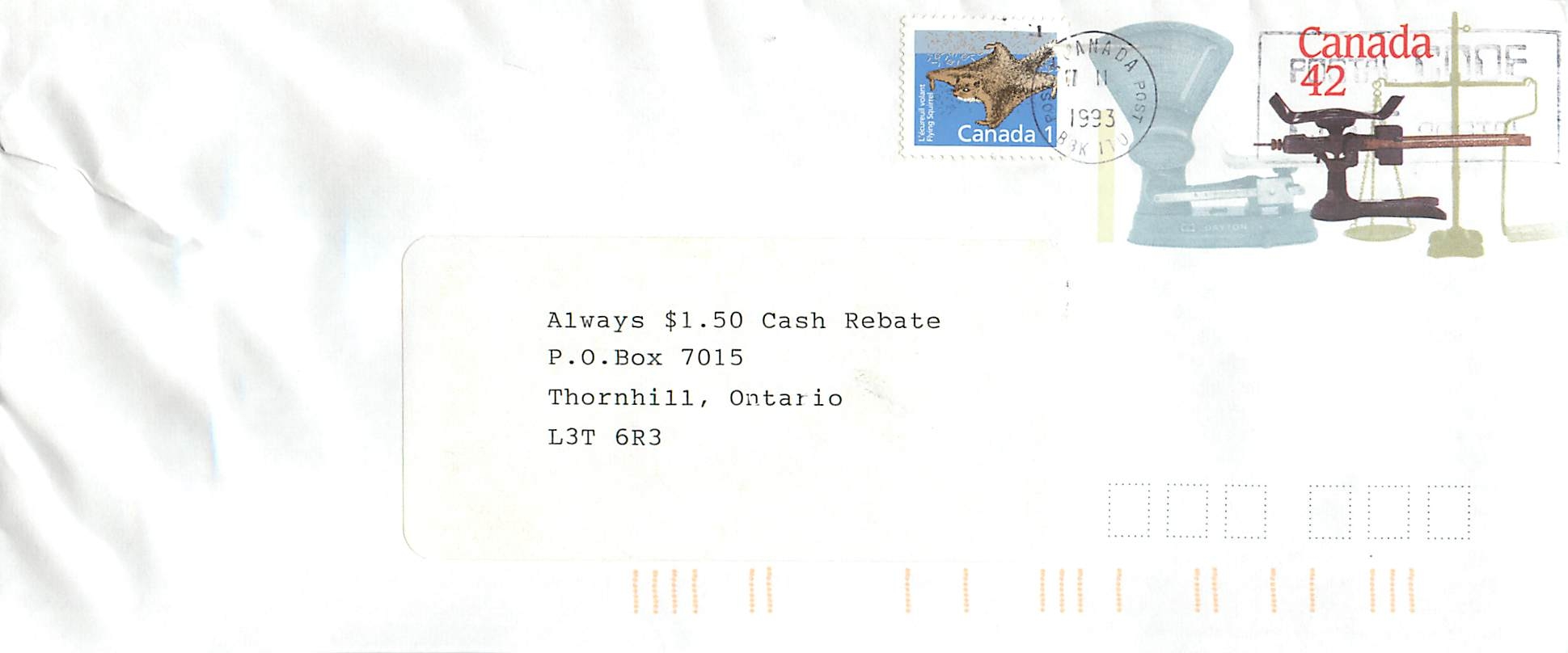 Entier Postal Postal Stationary Canada Balance Dayton