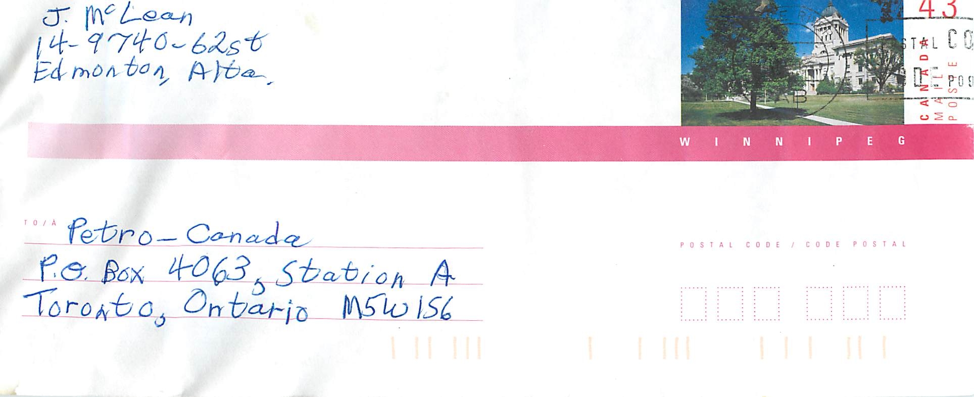 Entier Postal Postal Stationary Canada 