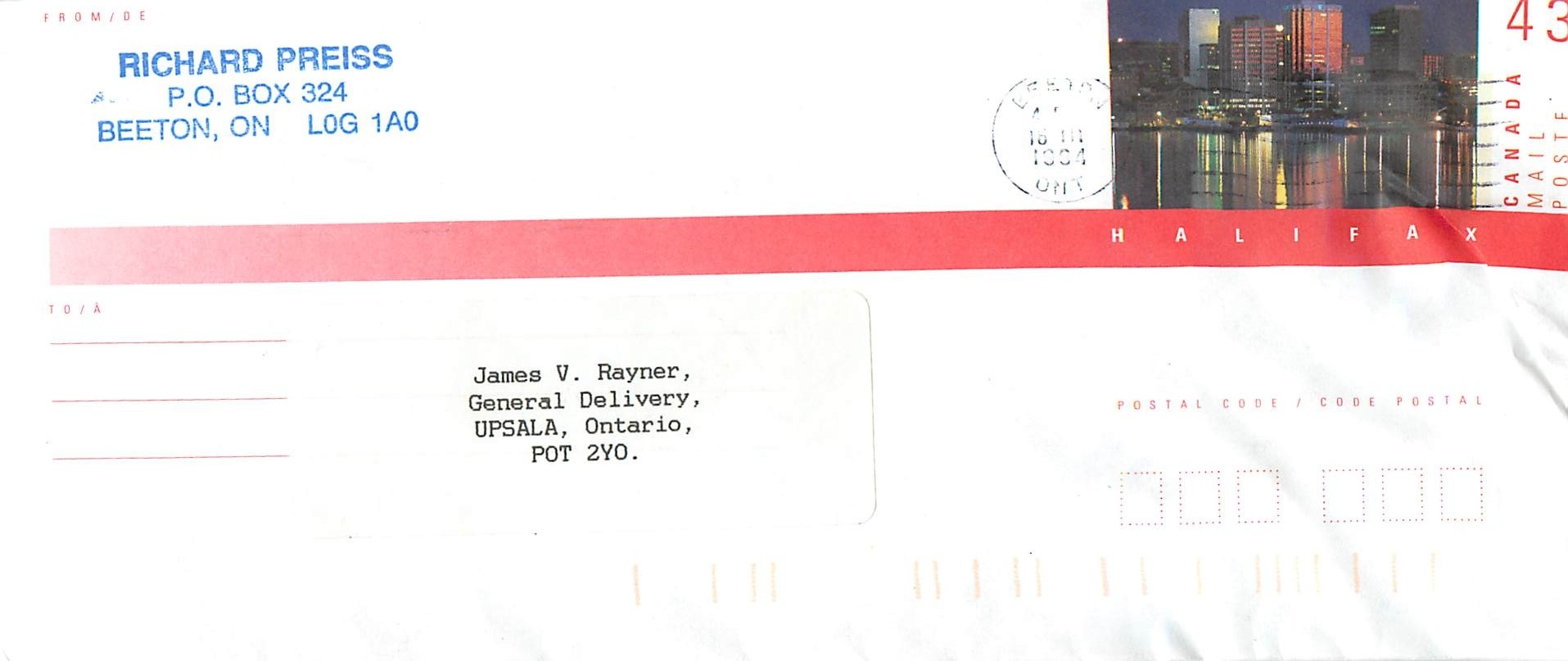 Entier Postal Postal Stationary Canada Beeydn