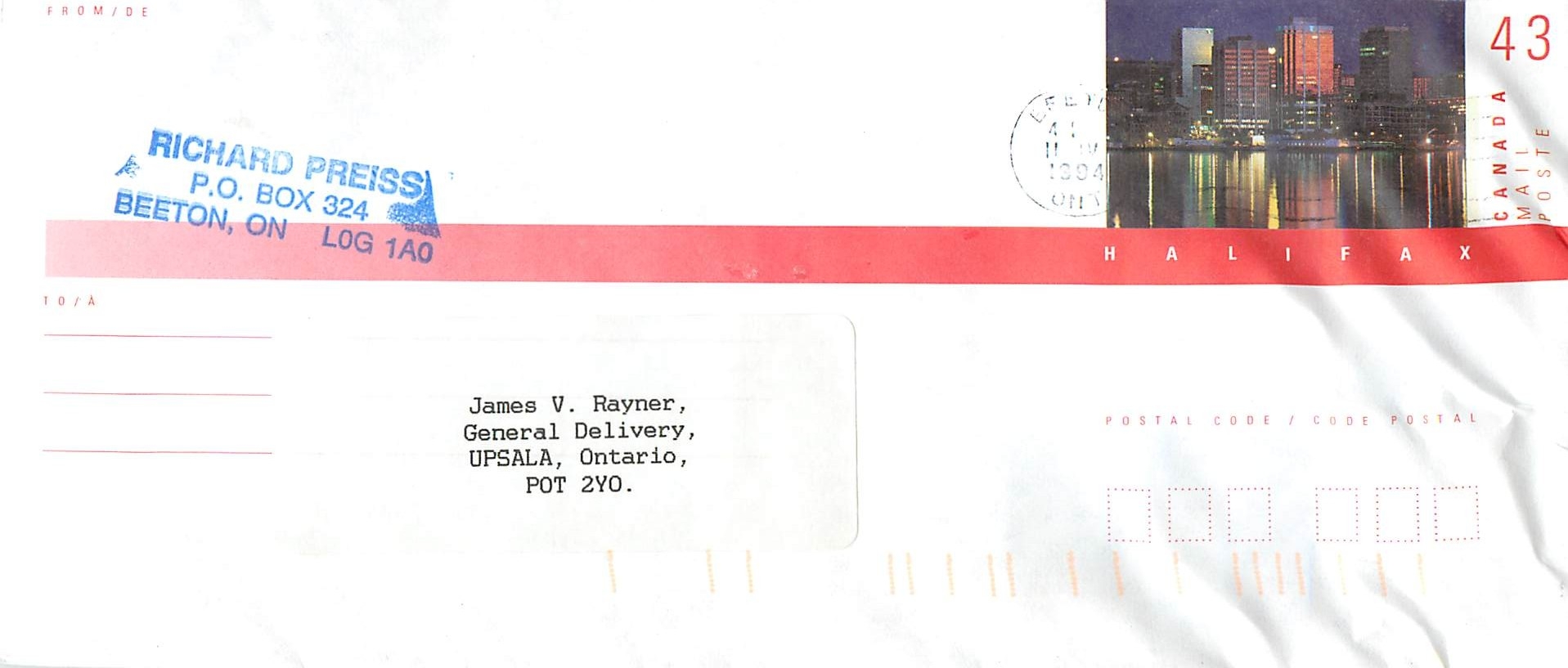 Entier Postal Postal Stationary Canada Beeydn