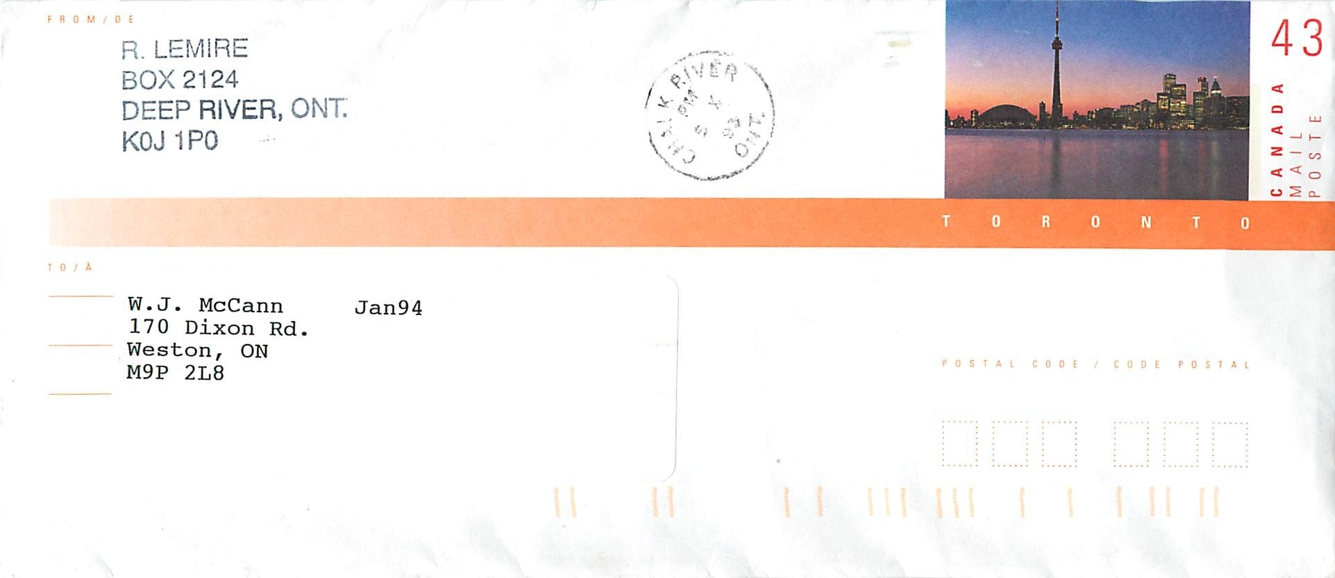 Entier Postal Postal Stationary Canada 