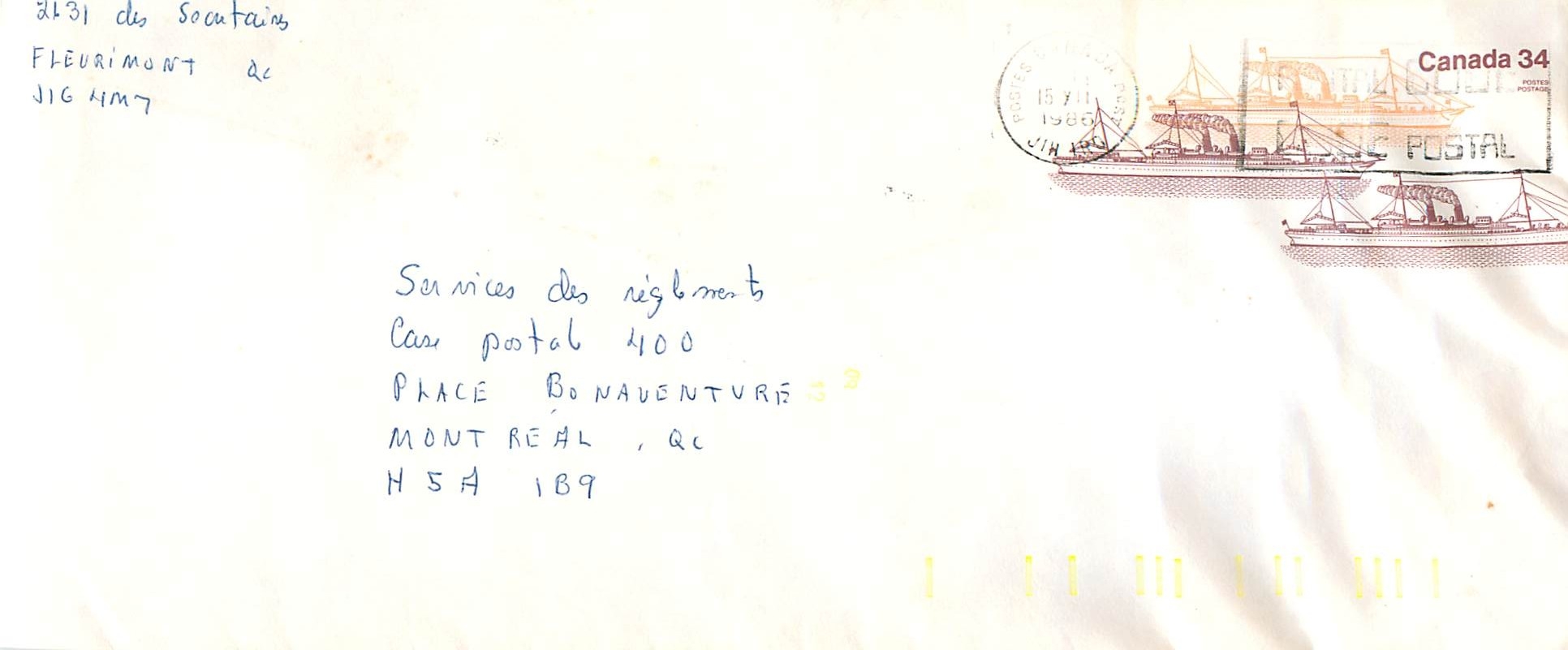 Entier Postal Postal Stationary Canada Bateaux Bateau 