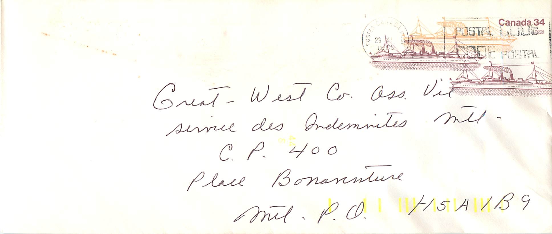 Entier Postal Postal Stationary Canada Bateaux Bateau 