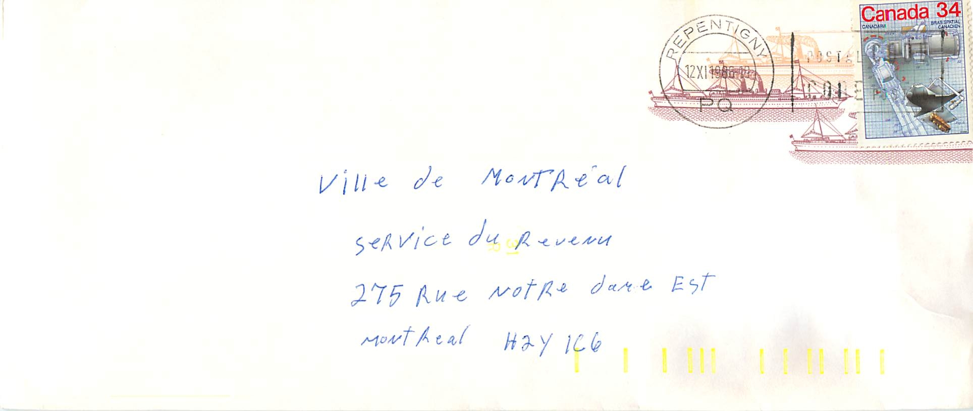 Entier Postal Postal Stationary Canada Bateaux Bateau Repentigny