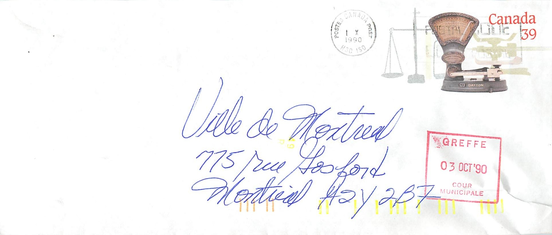 Entier Postal Postal Stationary Canada Balance a peser Dayton 