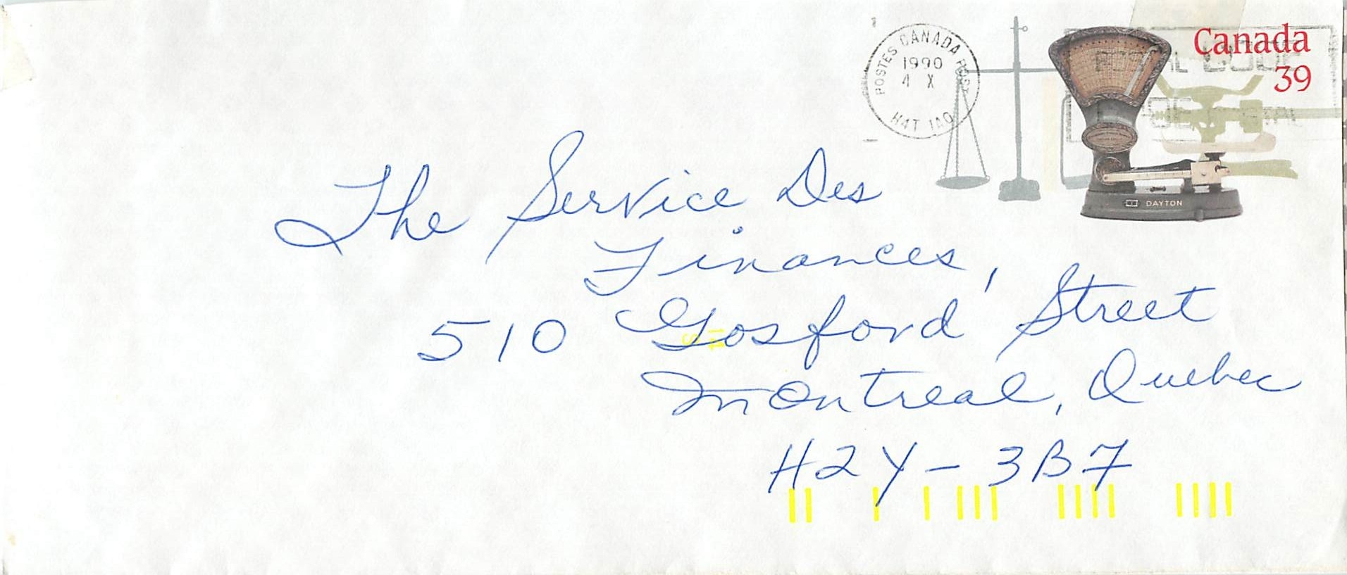 Entier Postal Postal Stationary Canada Balance a peser Dayton 