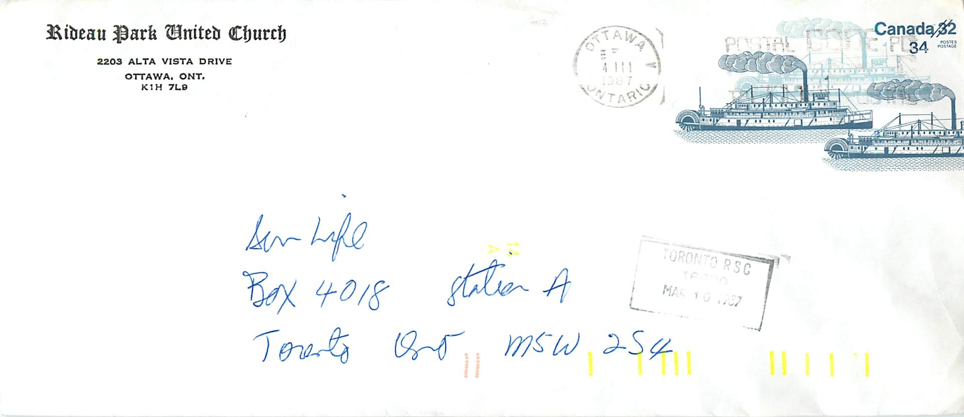 Entier Postal Postal Stationary Canada Bateaux Bateau Ottawa