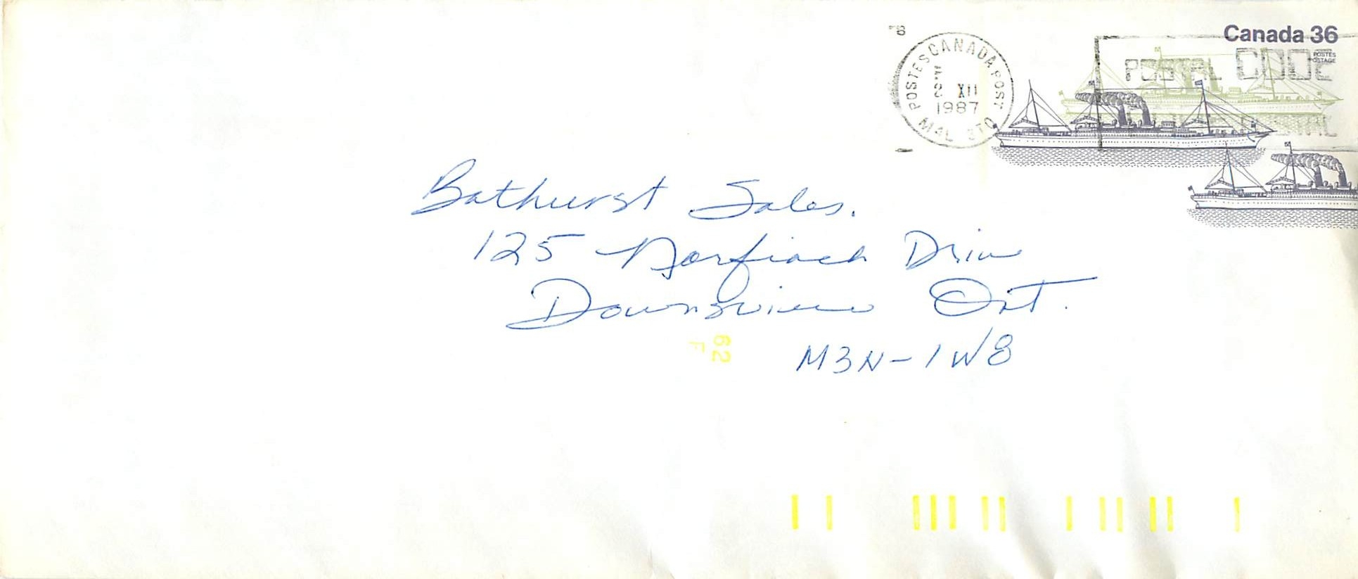 Entier Postal Postal Stationary Canada Bateaux Bateau 
