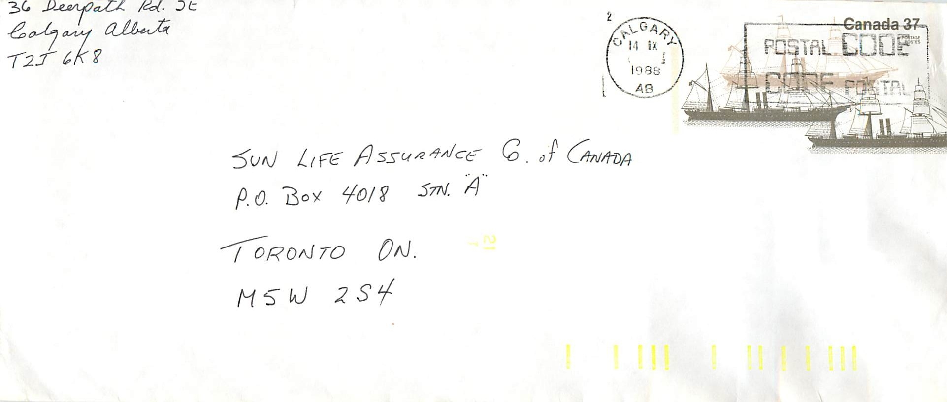 Entier Postal Postal Stationary Canada Bateaux Bateau Calgary