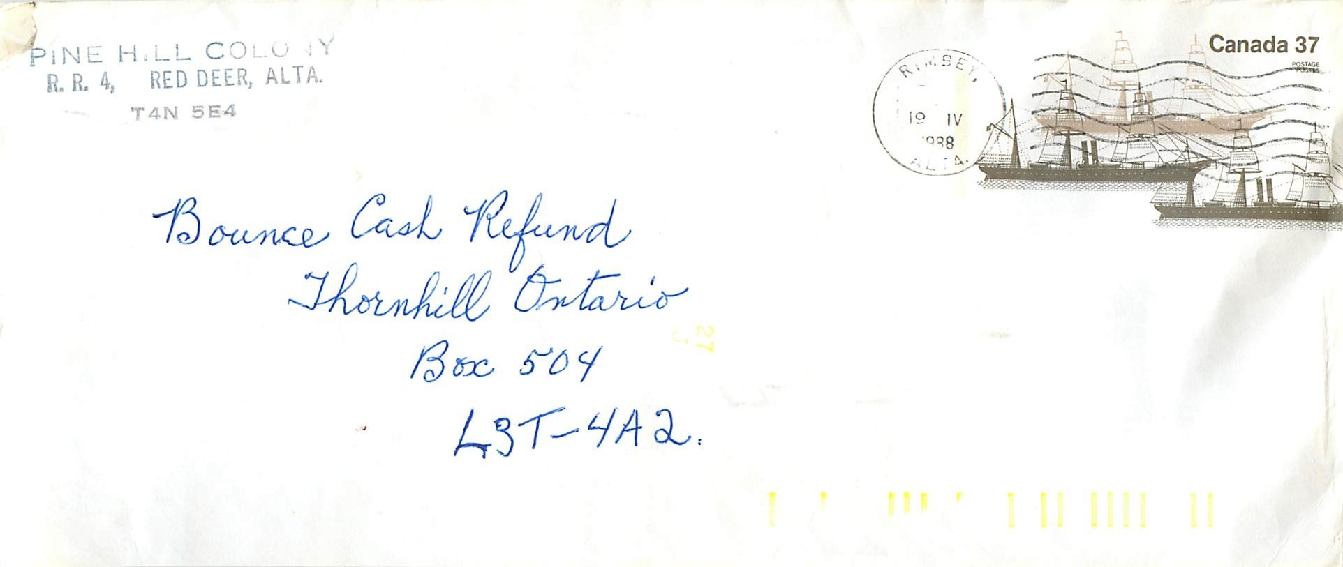 Entier Postal Postal Stationary Canada Bateaux Bateau Rimbey