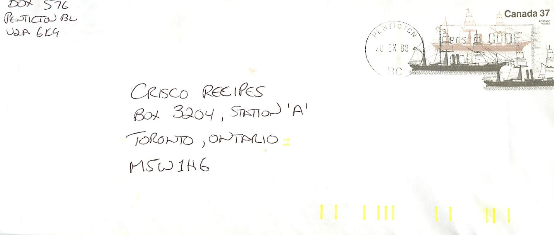 Entier Postal Postal Stationary Canada Bateaux Bateau Penticton