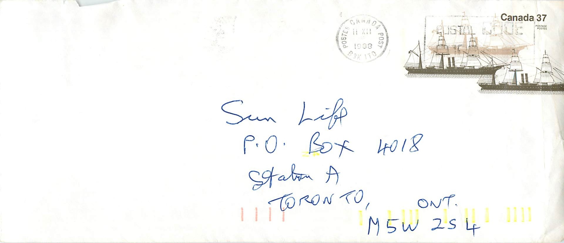 Entier Postal Postal Stationary Canada Bateaux Bateau