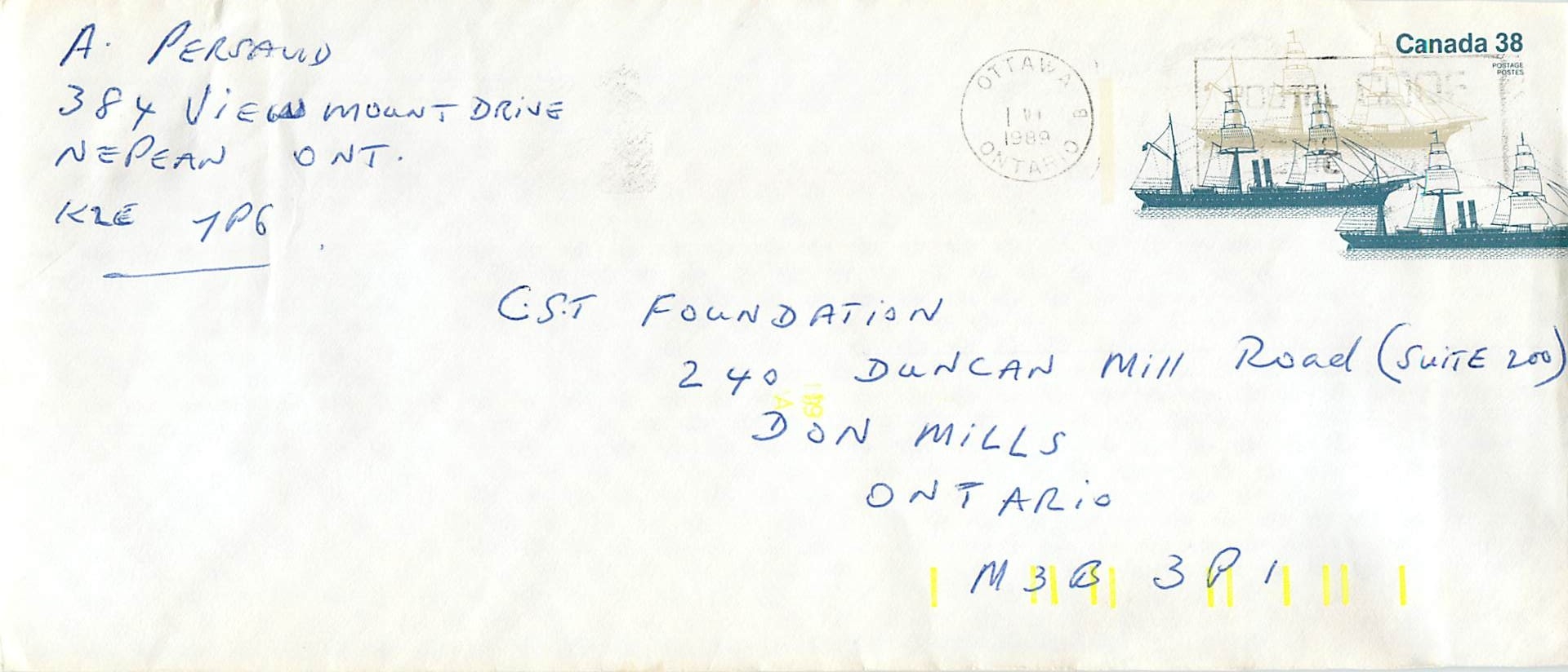 Entier Postal Postal Stationary Canada Bateaux Bateau Ottawa