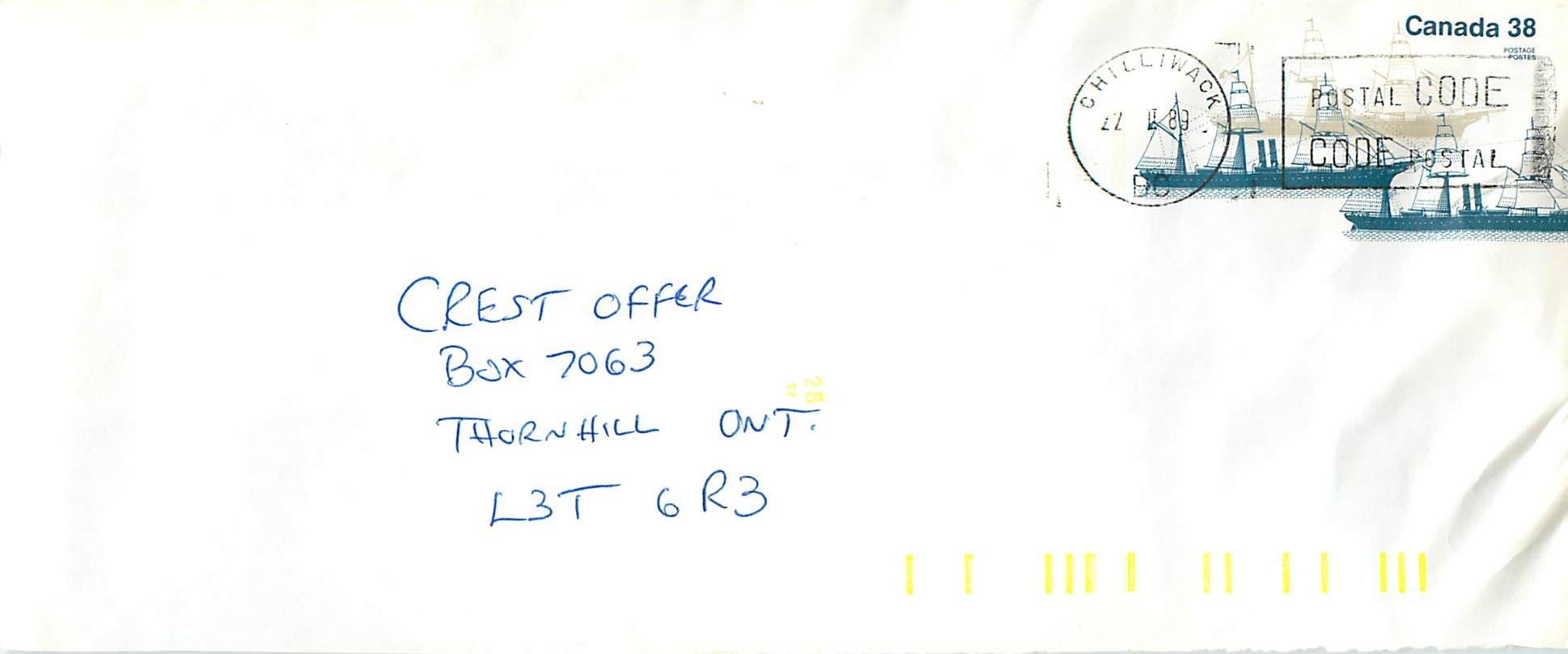 Entier Postal Postal Stationary Canada Bateaux Bateau Whillwack