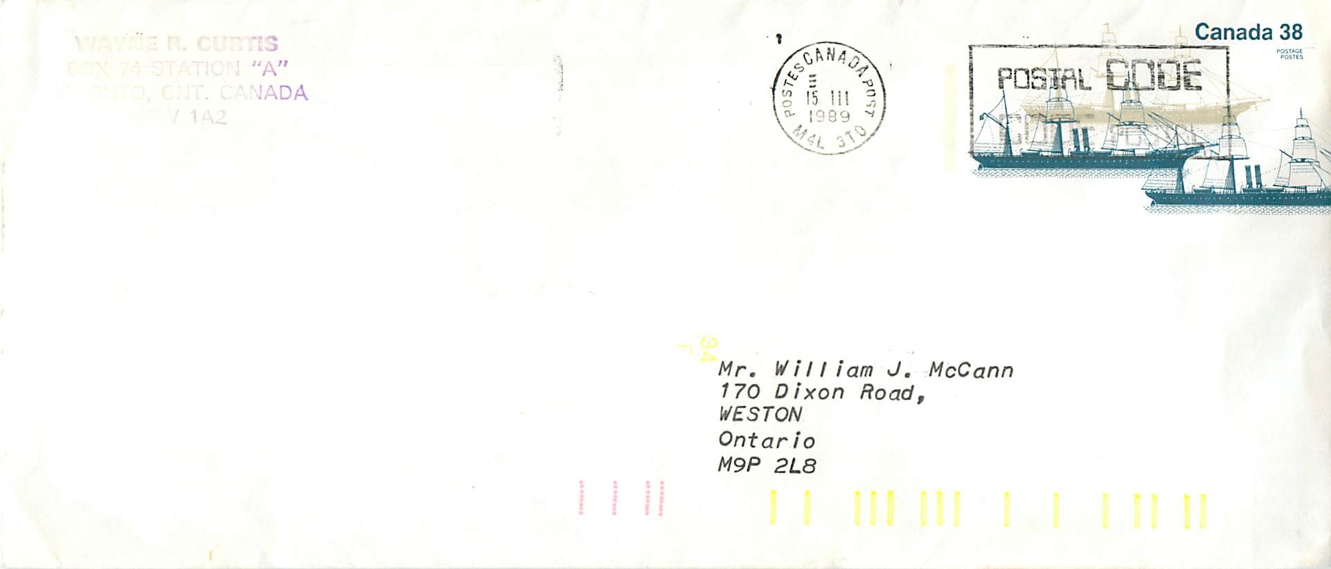 Entier Postal Postal Stationary Canada Bateaux Bateau