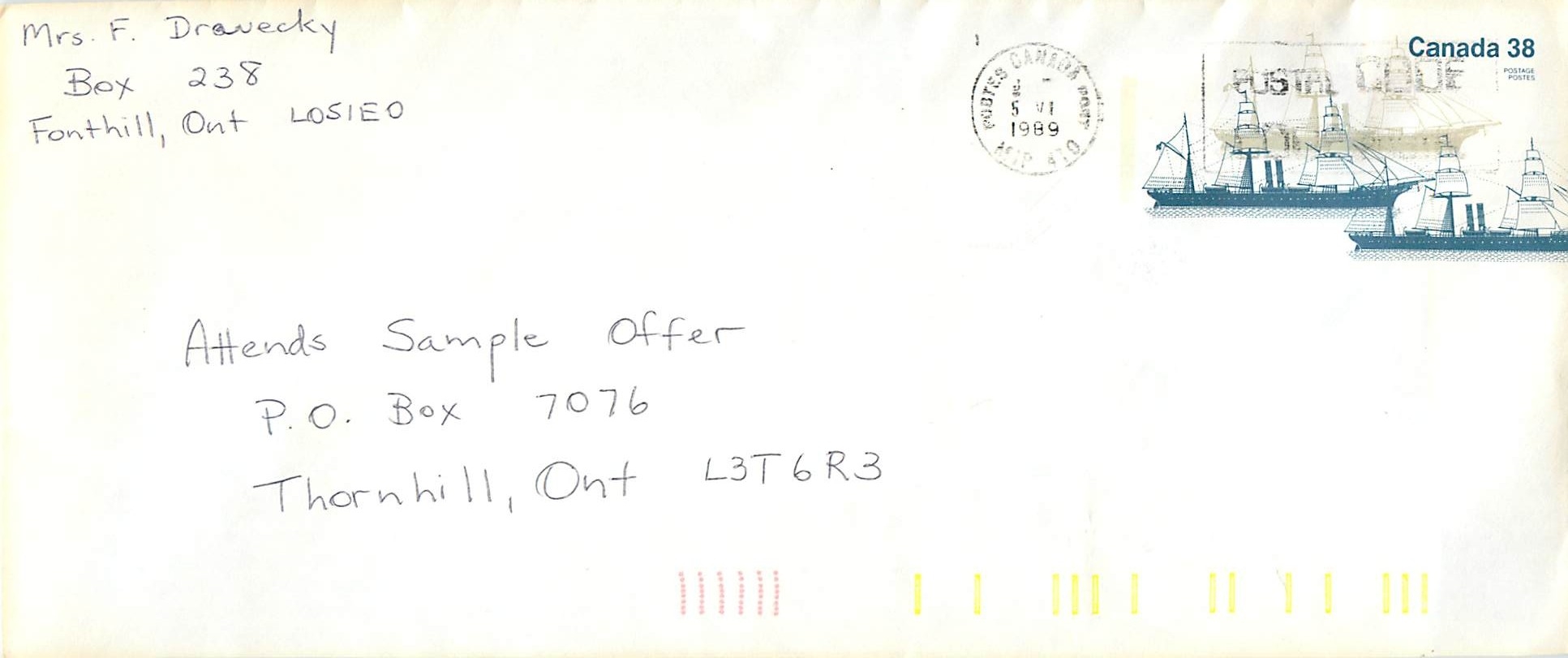 Entier Postal Postal Stationary Canada Bateaux Bateau
