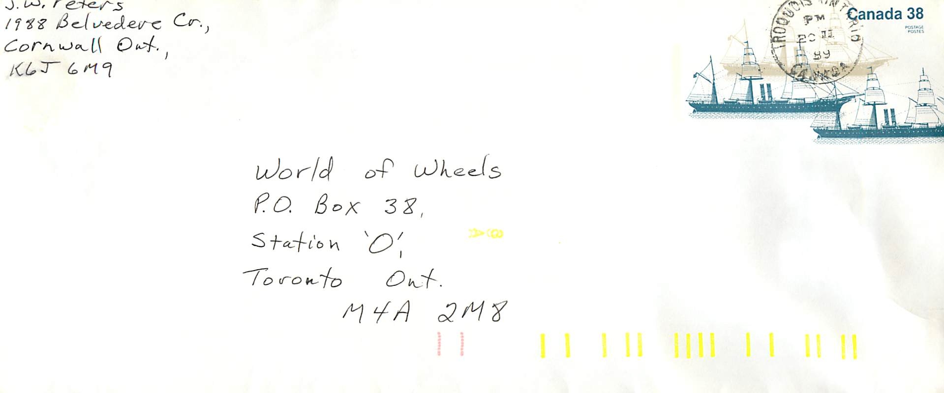 Entier Postal Postal Stationary Canada Bateaux Bateau Haryswale