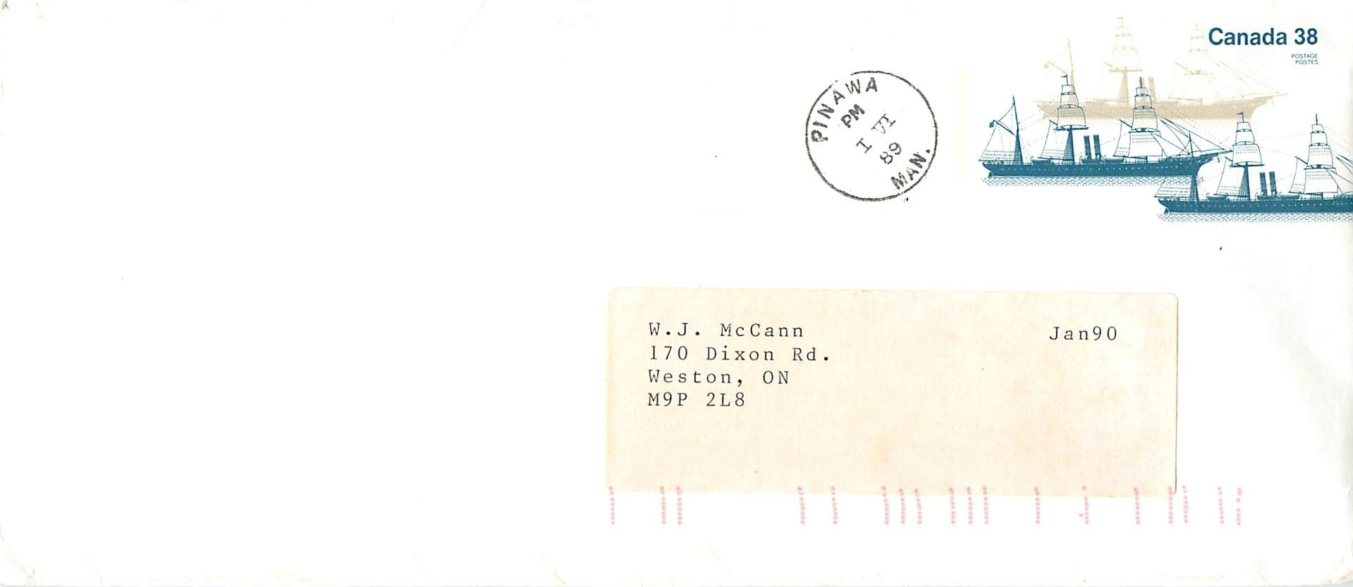 Entier Postal Postal Stationary Canada Bateaux Bateau Pinawa