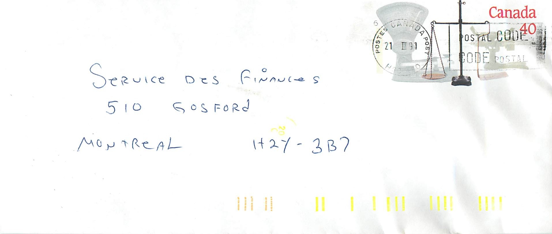 Entier Postal Postal Stationary Canada Balance de Justice 