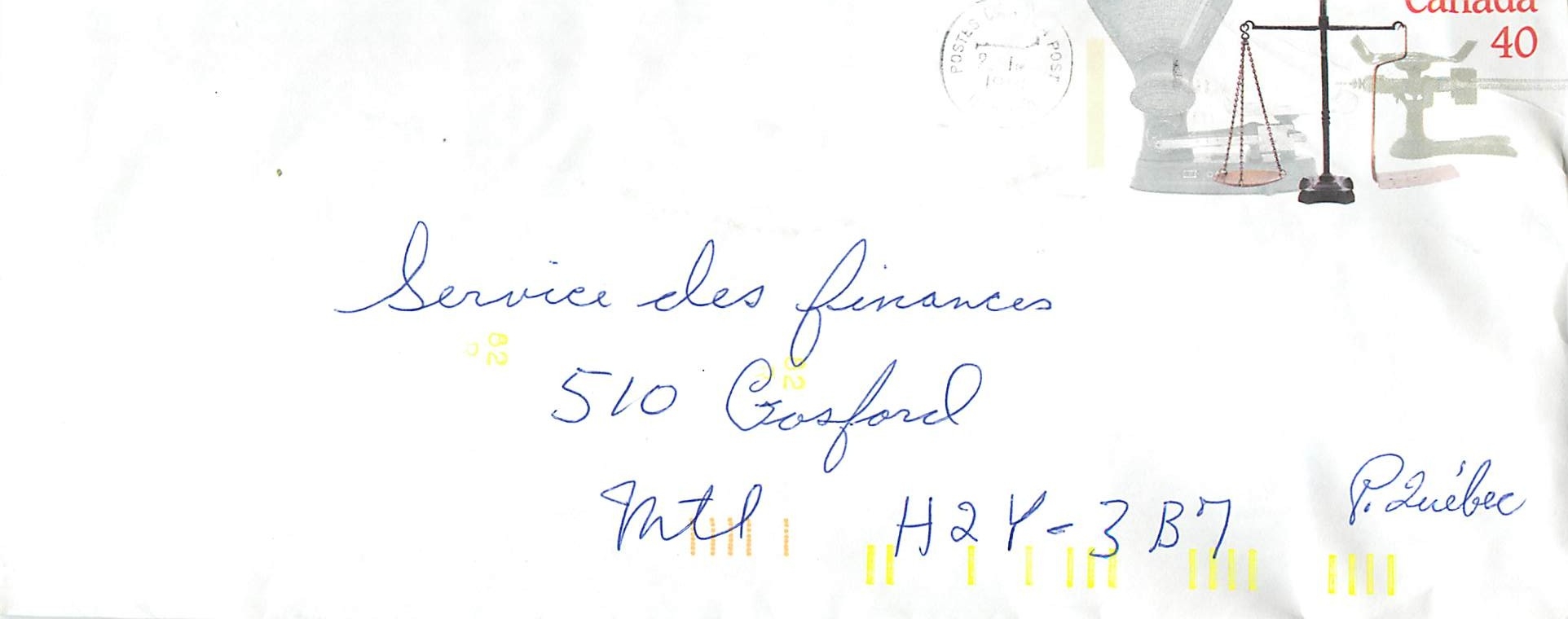 Entier Postal Postal Stationary Canada Balance de Justice 