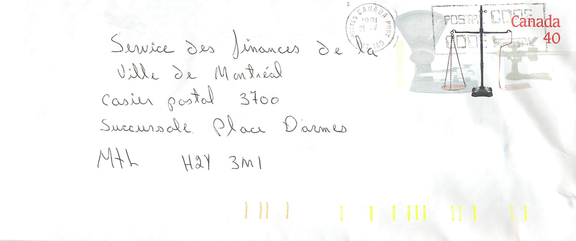 Entier Postal Postal Stationary Canada Balance de Justice 