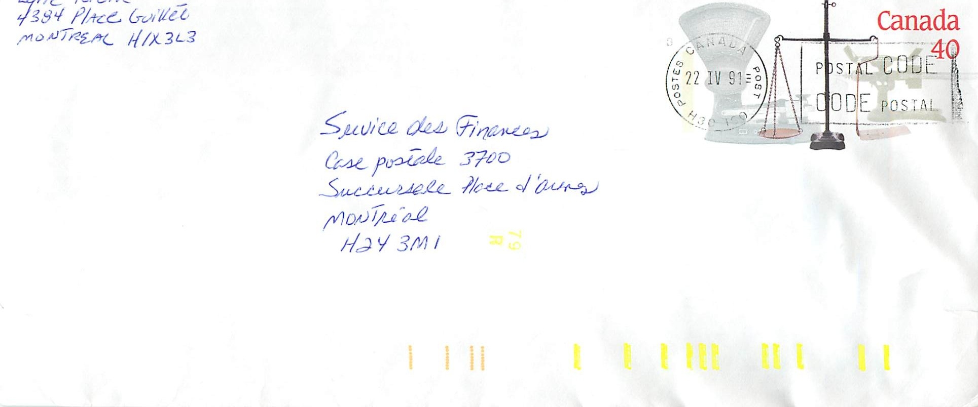 Entier Postal Postal Stationary Canada Balance de Justice 