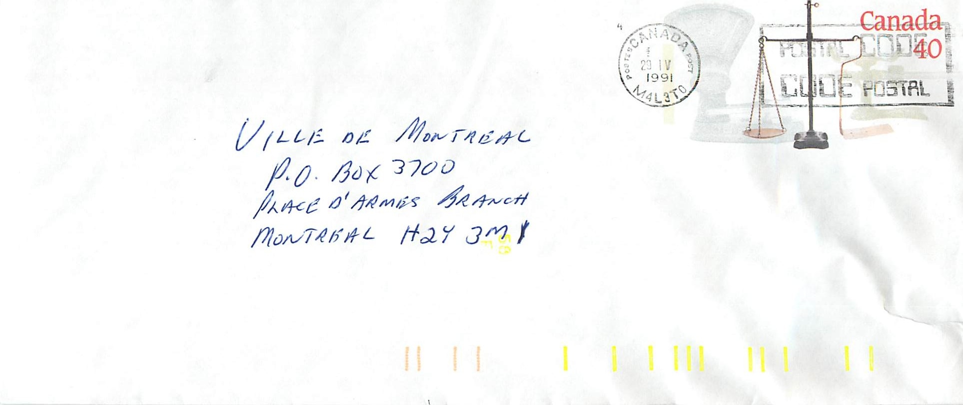 Entier Postal Postal Stationary Canada Balance de Justice 