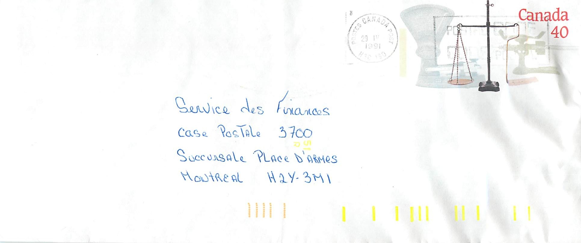 Entier Postal Postal Stationary Canada Balance de Justice