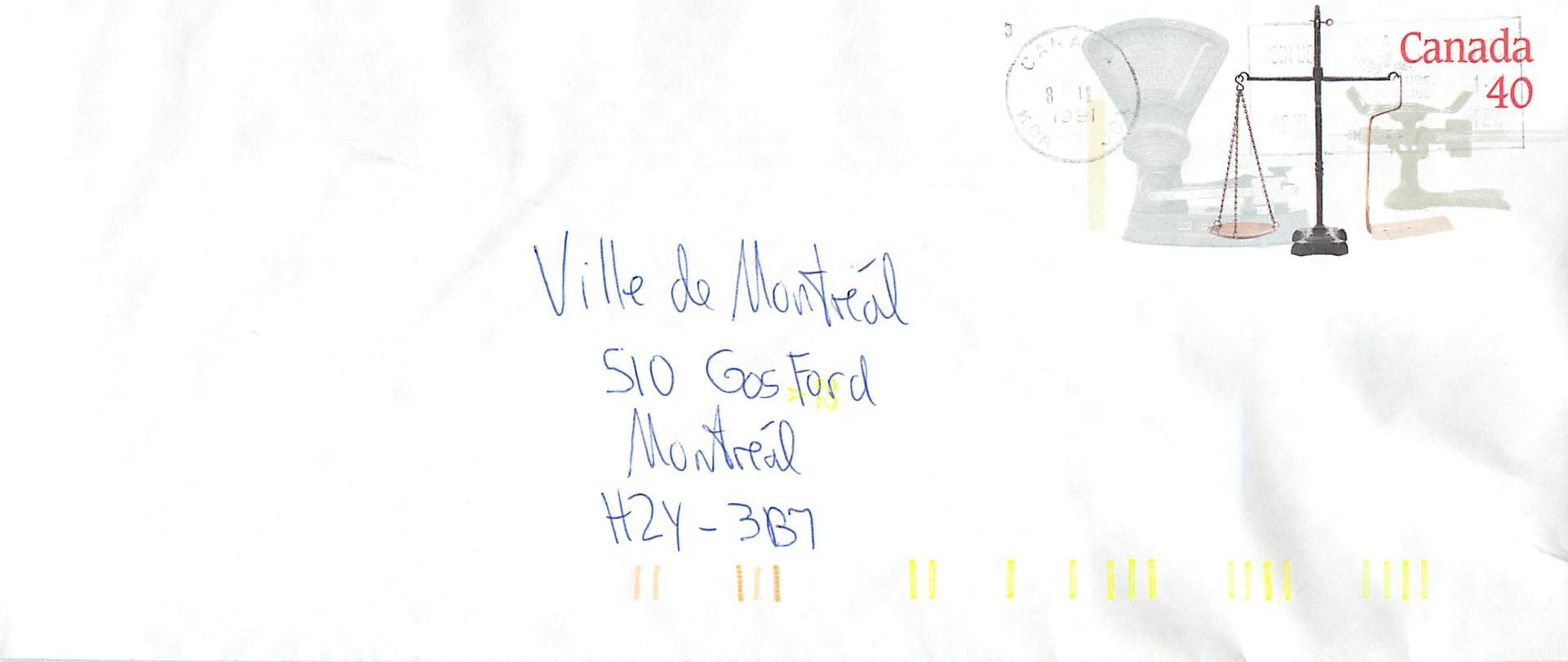 Entier Postal Postal Stationary Canada Balance de Justice