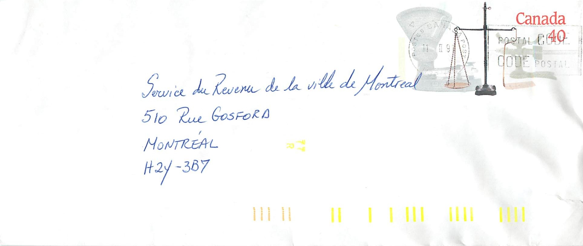 Entier Postal Postal Stationary Canada Balance de Justice