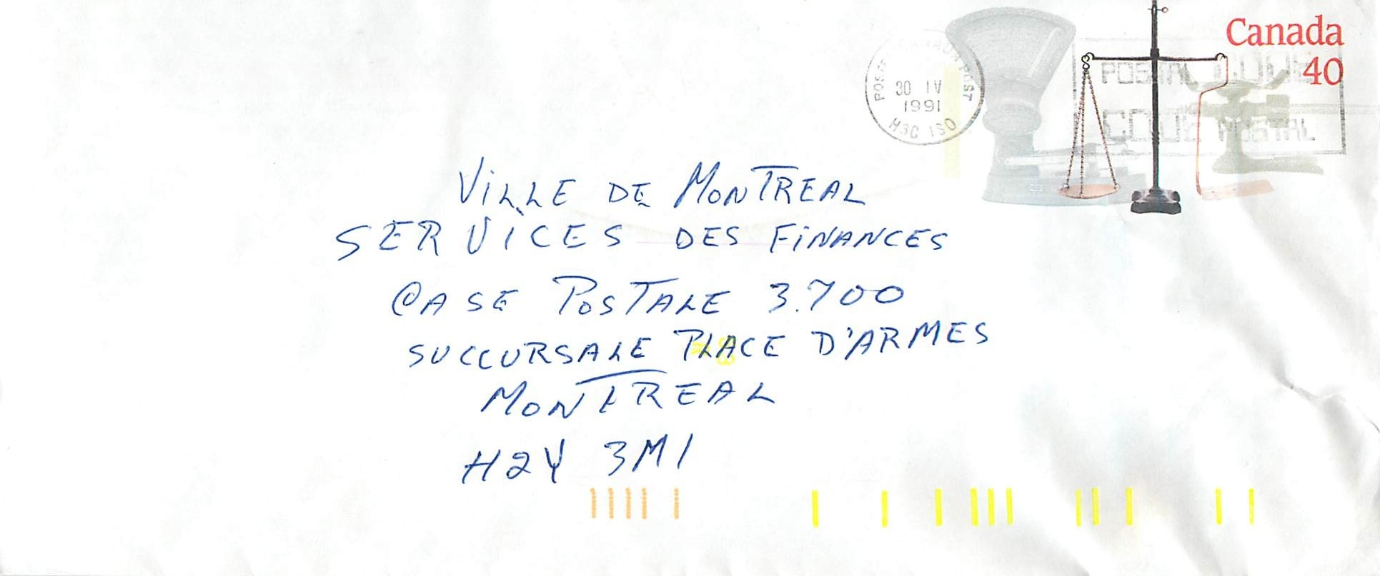 Entier Postal Postal Stationary Canada Balance Justice 