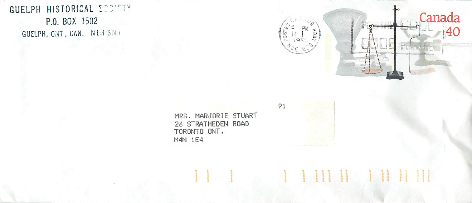 Entier Postal Postal Stationary Canada Balance Justice 