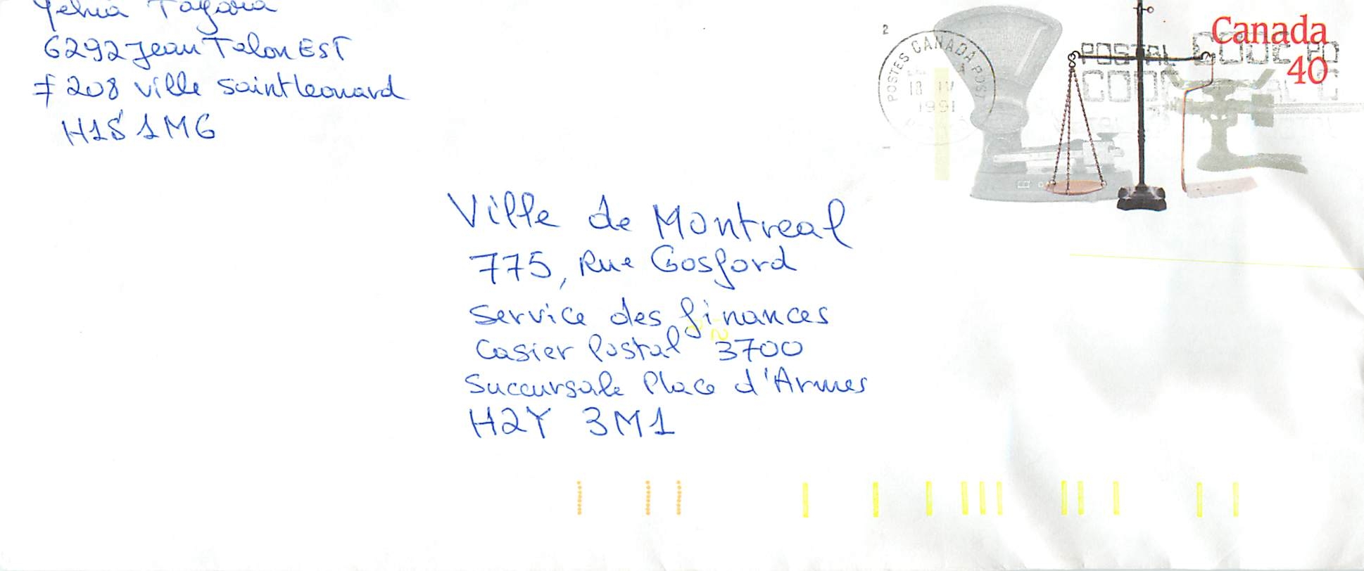 Entier Postal Postal Stationary Canada Balance Justice 