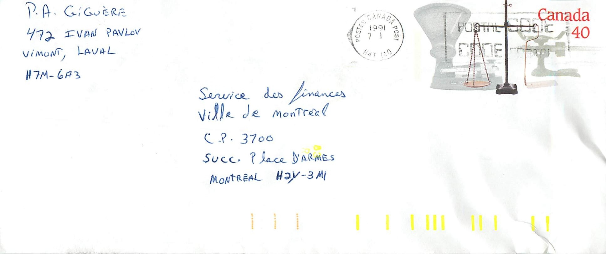 Entier Postal Postal Stationary Canada Balance Justice 