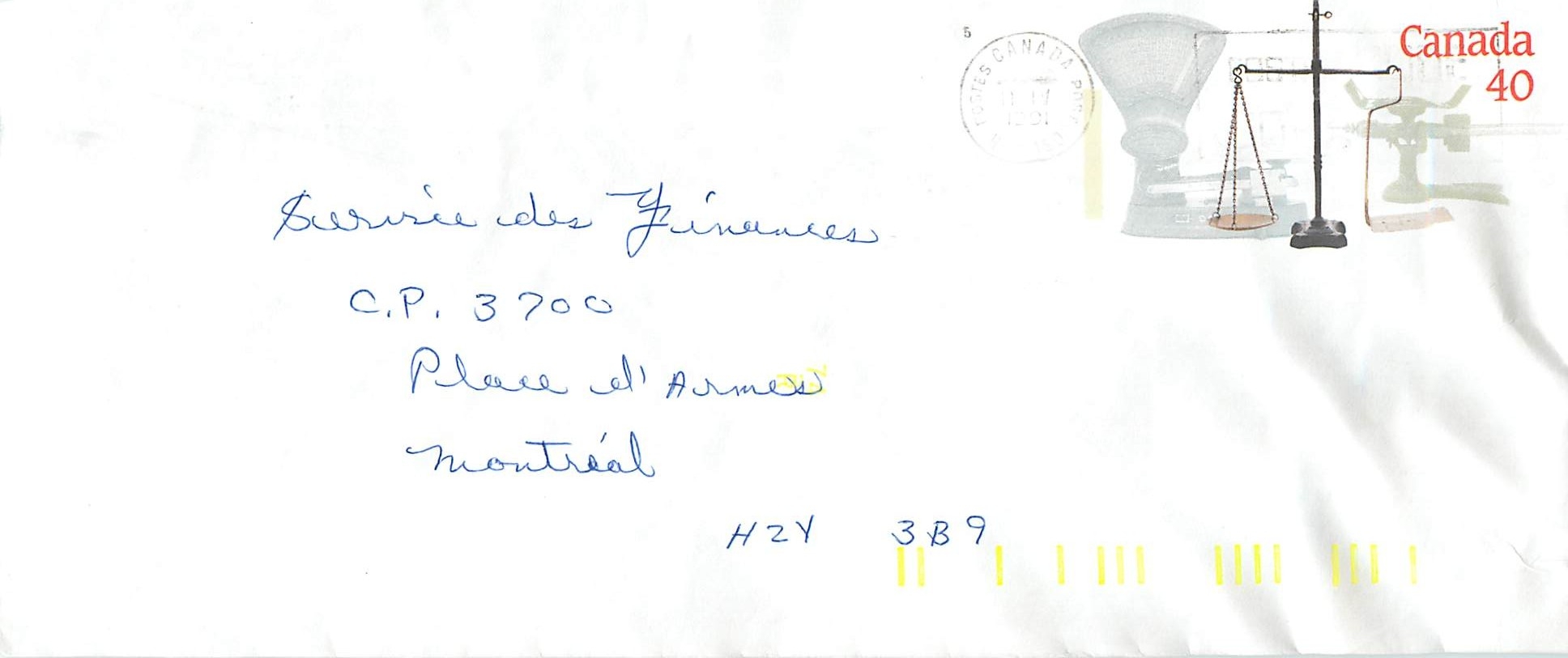 Entier Postal Postal Stationary Canada Balance Justice 