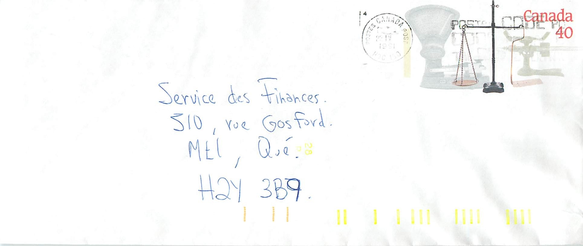 Entier Postal Postal Stationary Canada Balance Justice 