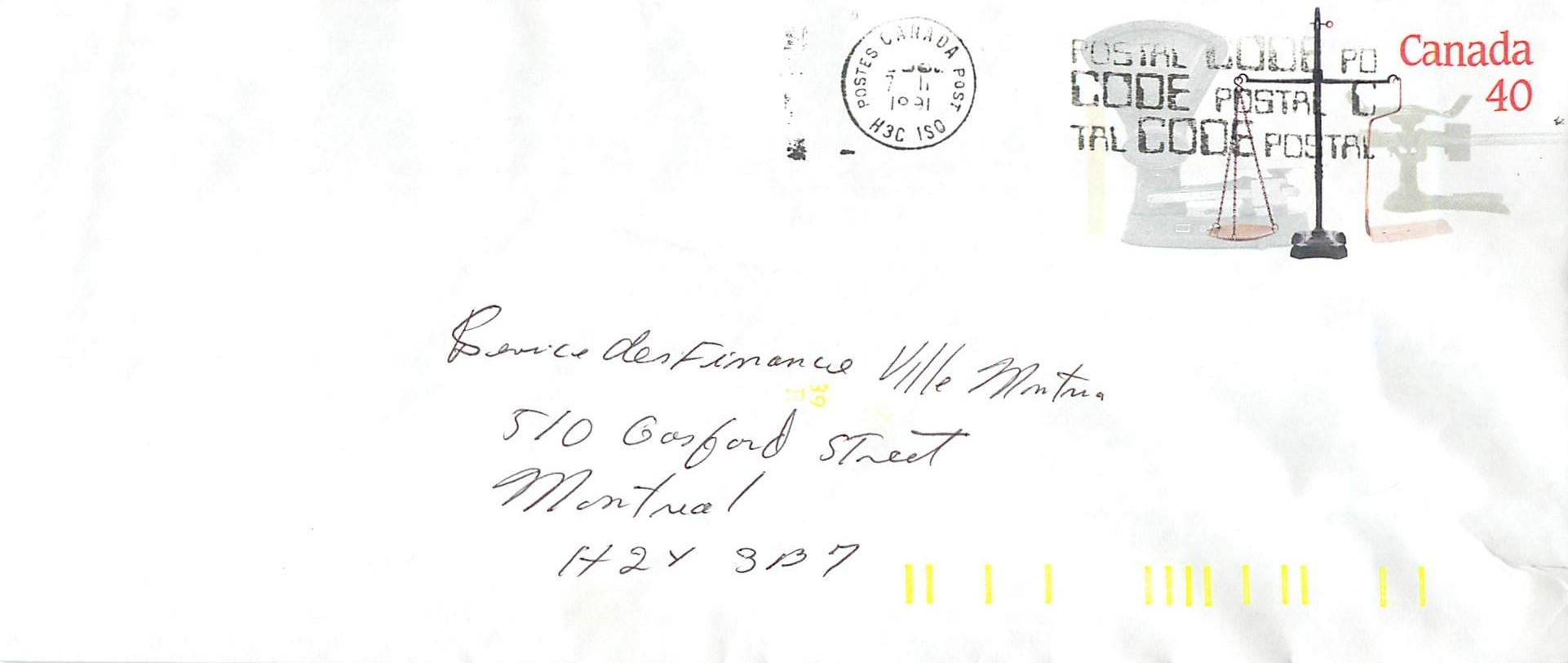 Entier Postal Postal Stationary Canada Balance Justice
