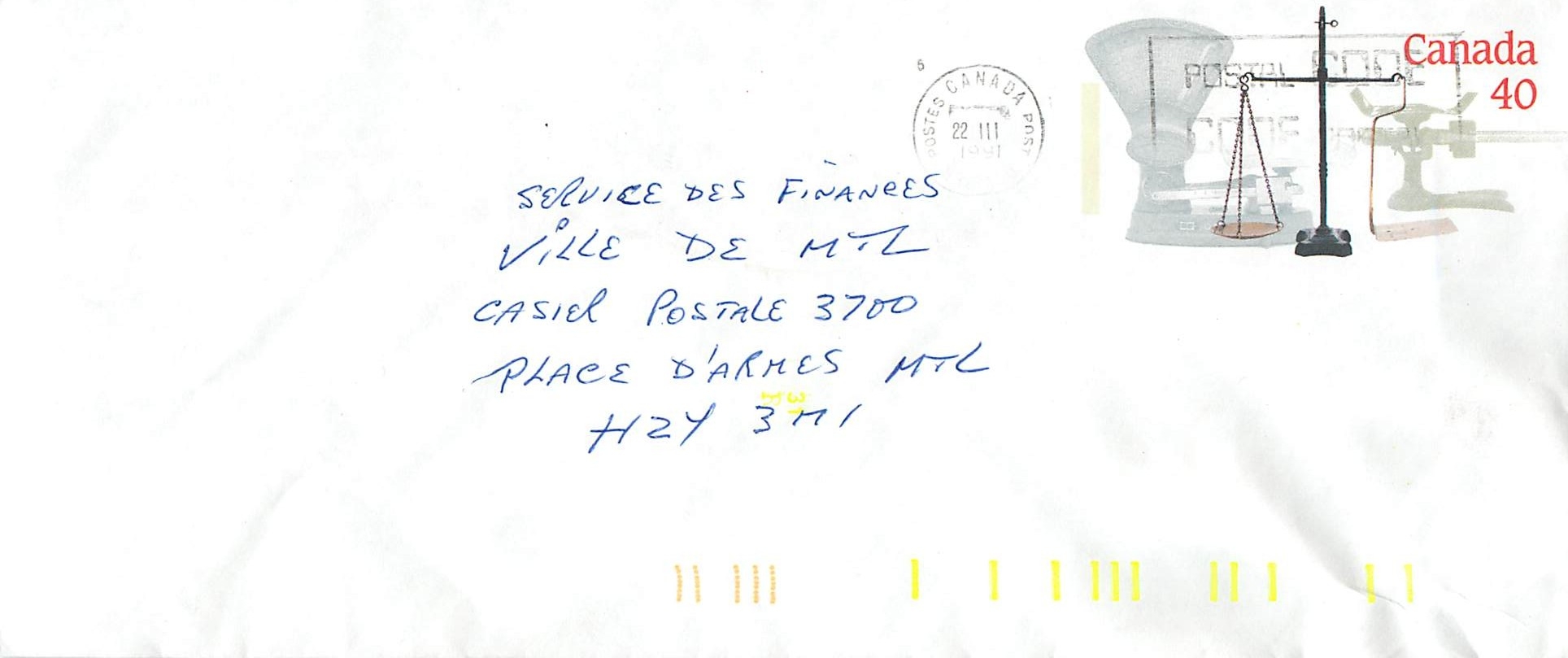 Entier Postal Postal Stationary Canada Balance Justice