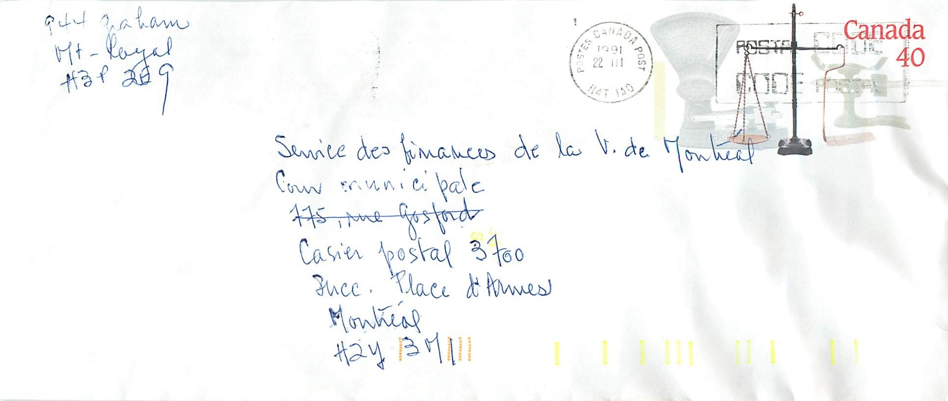 Entier Postal Postal Stationary Canada Balance Justice