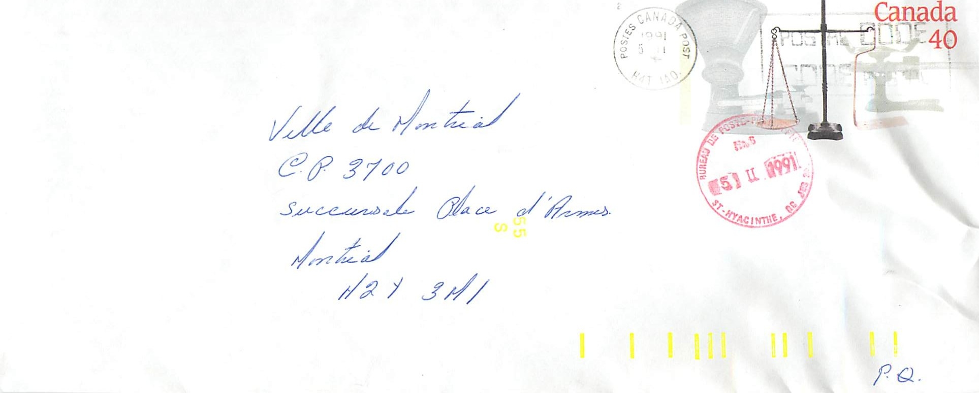 Entier Postal Postal Stationary Canada Balance Justice 