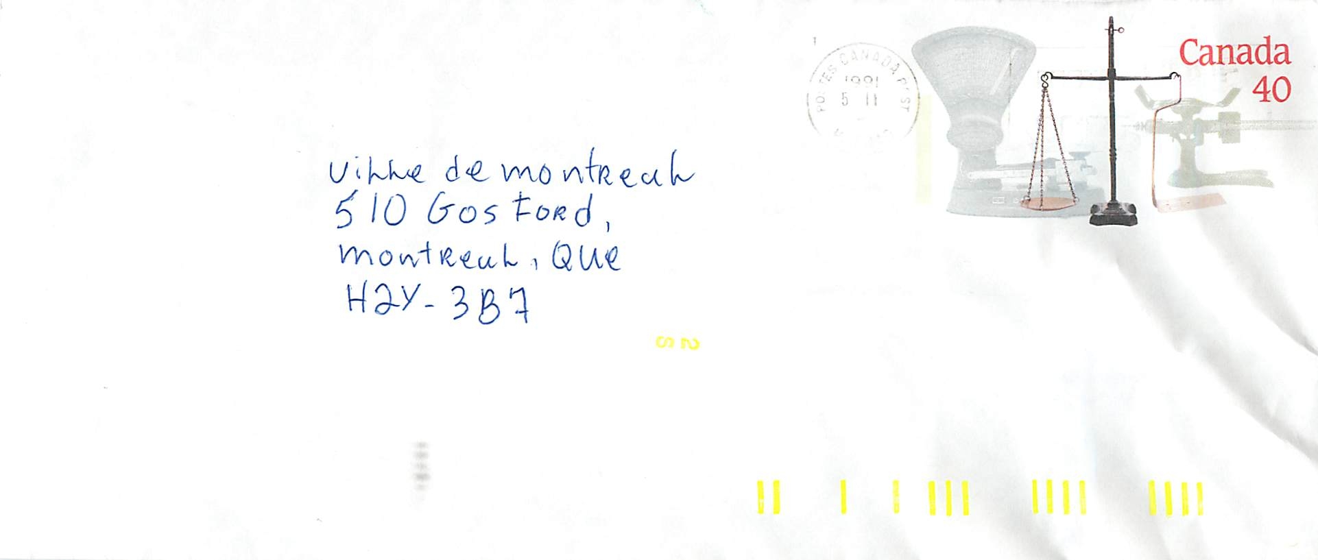 Entier Postal Postal Stationary Canada Balance Justice