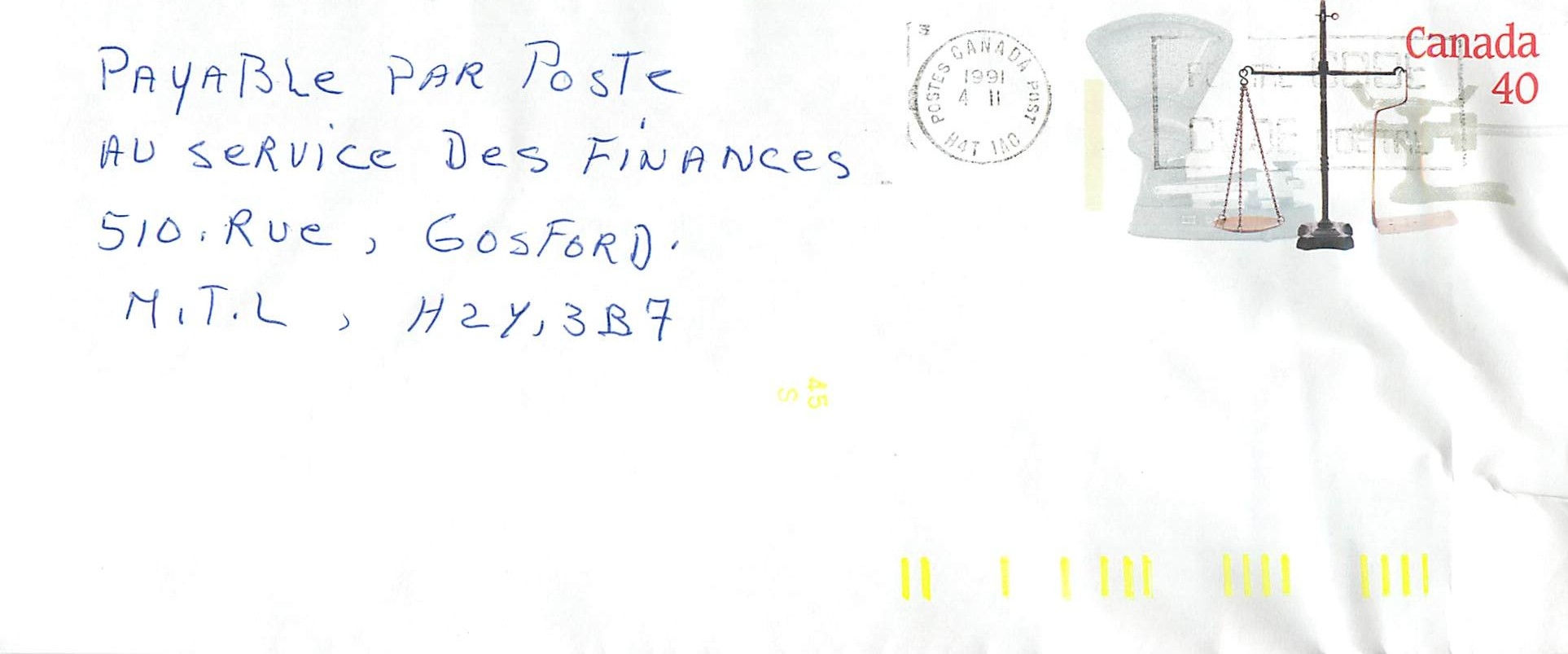 Entier Postal Postal Stationary Canada Balance Justice