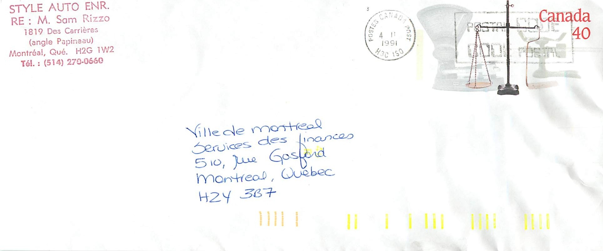 Entier Postal Postal Stationary Canada Balance Justice