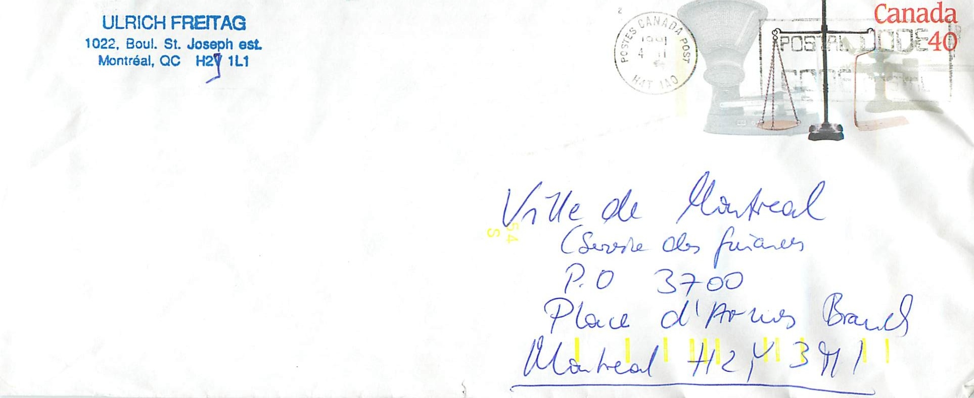 Entier Postal Postal Stationary Canada Balance Justice