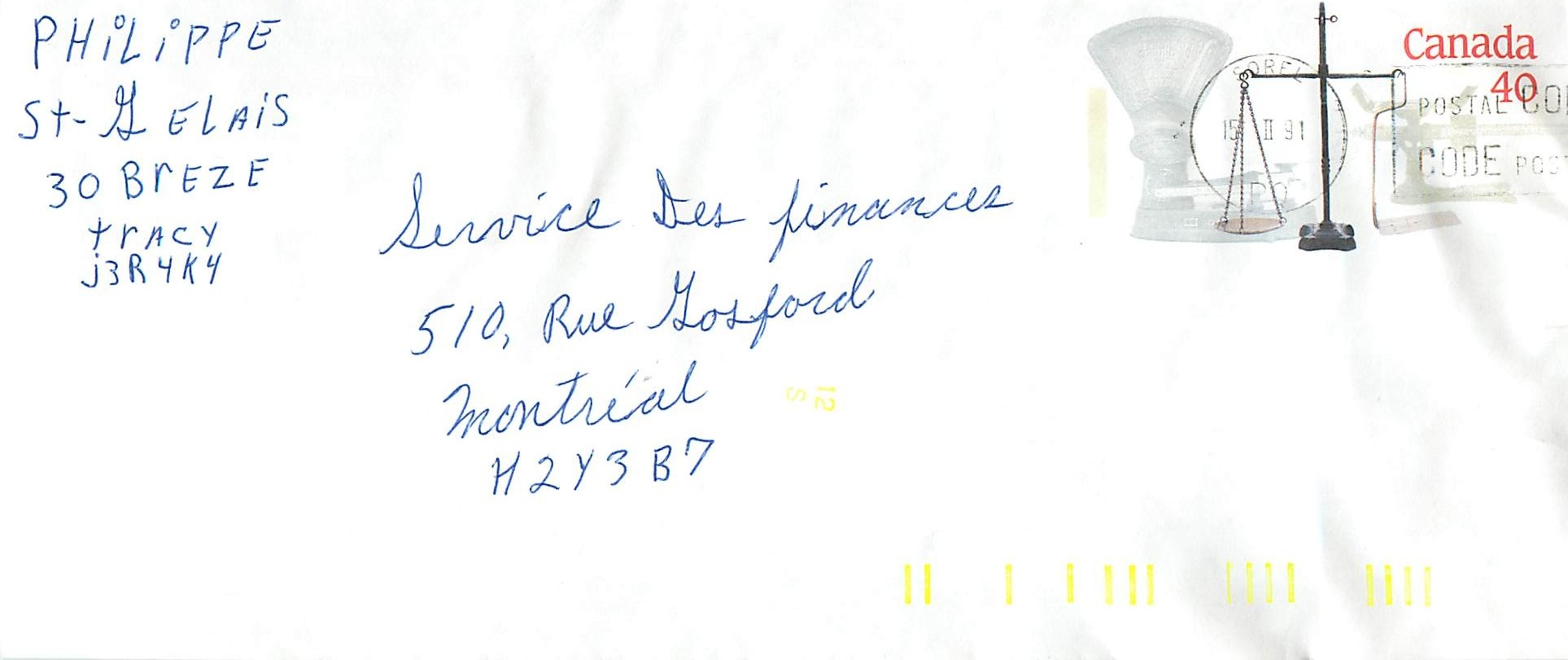 Entier Postal Postal Stationary Canada Balance Justice Sorel