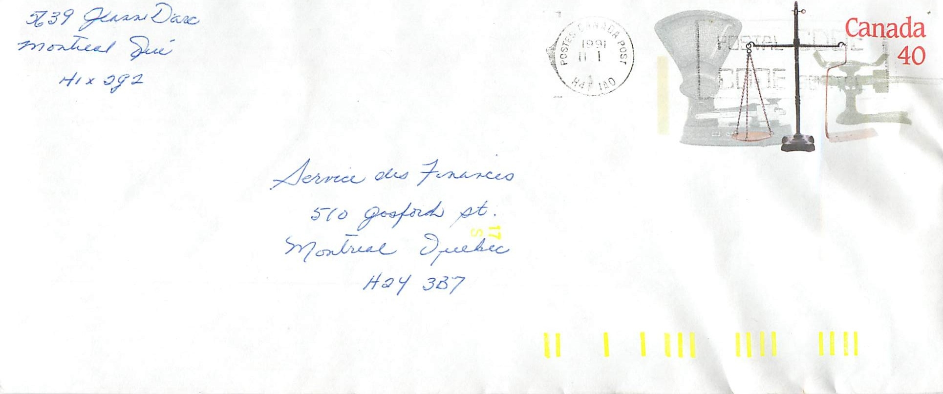 Entier Postal Postal Stationary Canada Balance Justice