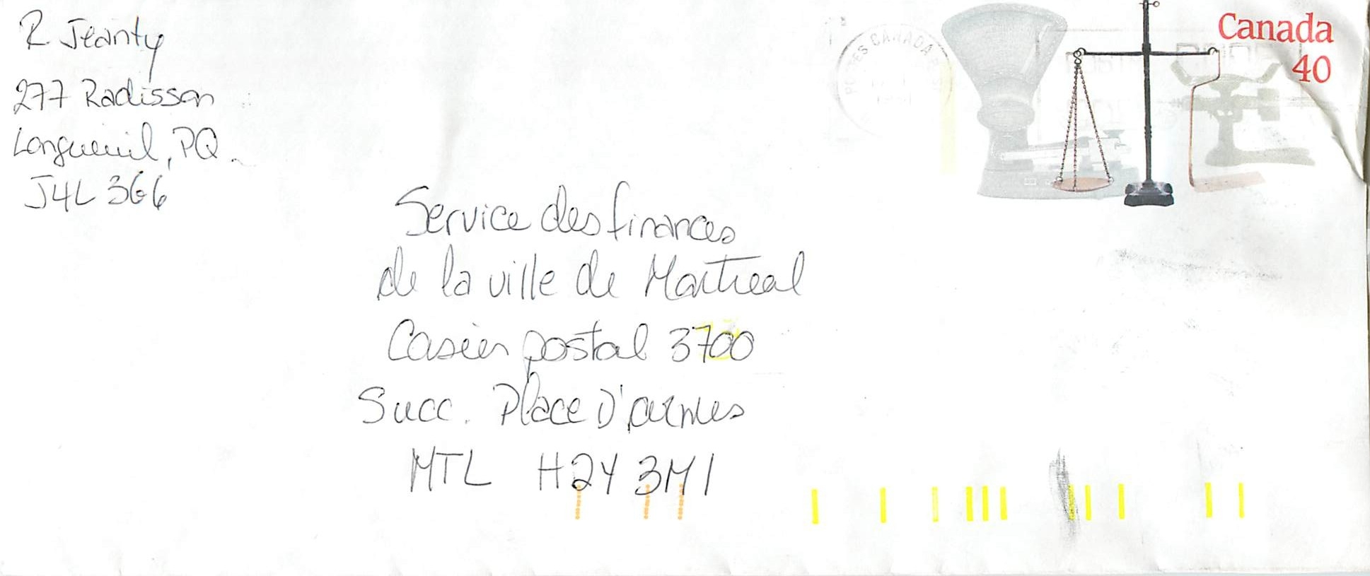 Entier Postal Postal Stationary Canada Balance Justice