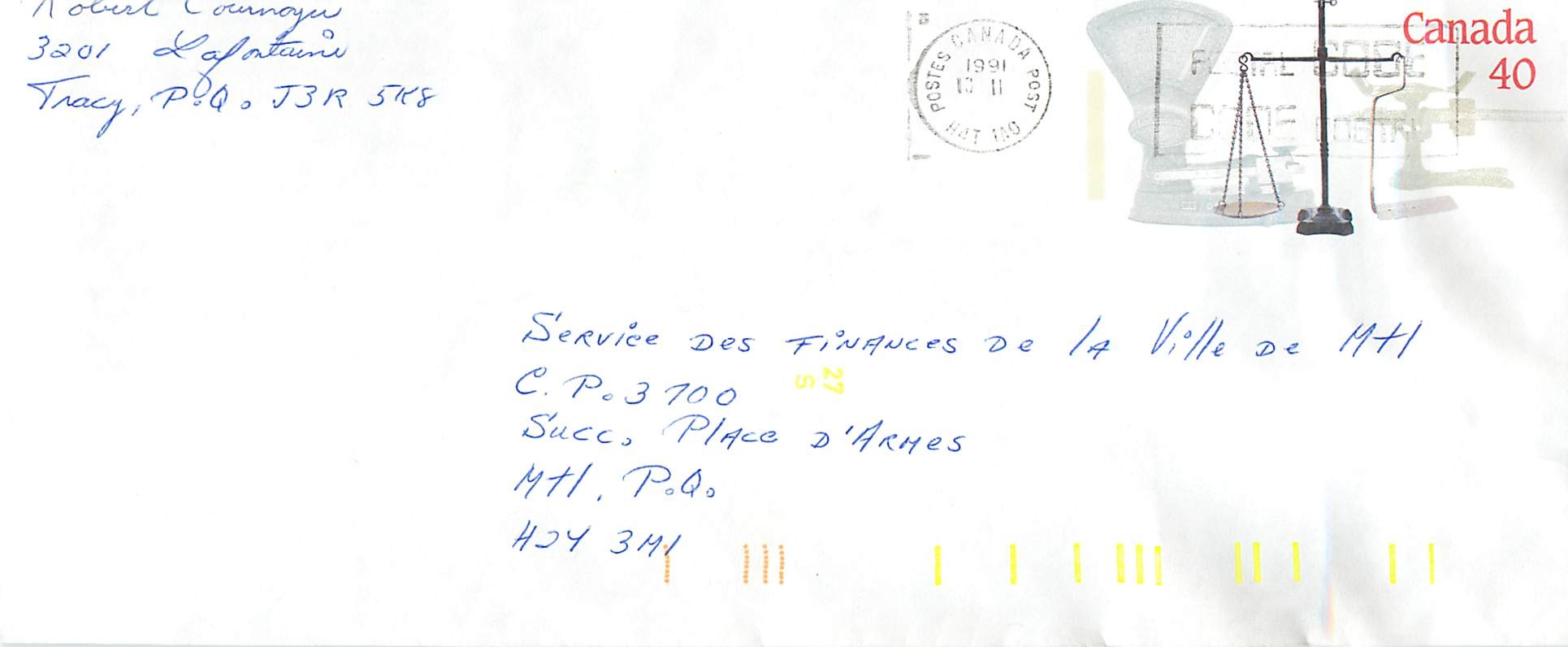 Entier Postal Postal Stationary Canada Balance Justice